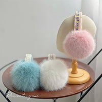 Winter Plush Earmuffs with Lace Trim for Cycling and Cold Weather