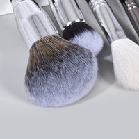 Makeup Brush Set with Soft Fiber Bristles and Storage Bag for Powder and Eyeshadow
