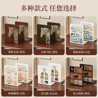 Decorative Metal Bookends for Desk, Heavy Duty Book Support for Students and Office, Non-Slip Book Organizer