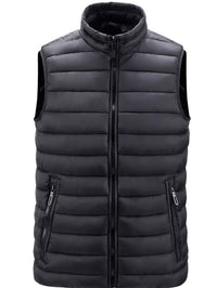Men's Lightweight Quilted Vest with Zipper Pockets for Autumn/Winter