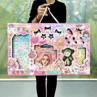 80cm Guka Quiet Book Scene Set for Girls - Creative DIY Craft Kit
