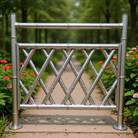 Stainless Steel Bamboo-Style Garden Fence for Outdoor Landscaping and Vegetable Patches