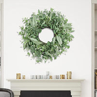 Artificial Eucalyptus Leaf Wreath for Front Door Decor