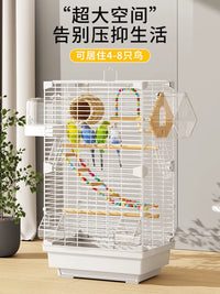 Small Bird Cage for Parrots, Cockatiels, Budgies, Peony, and Sun Conures - Home Use Villa Style