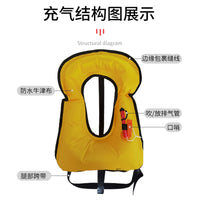 Portable Inflatable Life Vest for Adults - High Buoyancy Folding Life Jacket for Swimming, Fishing, and Vehicle Use