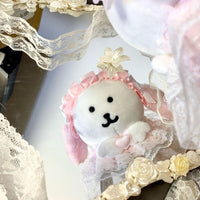 Doll Clothes Set for 10-13cm Cotton Dolls, Lace Tutu Skirt with Headband, Lolita Style