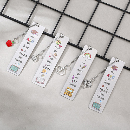 Stainless Steel Colorful Bookmark for Teachers Day Graduation Gifts