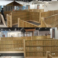 Bamboo Garden Fence Panel Outdoor Privacy Screen Decorative Border for Yard Patio Balcony
