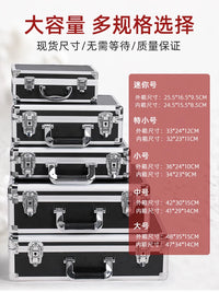 Portable Aluminum Alloy Tool Case with Lock, Document and Equipment Storage Box