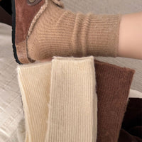 Women's Merino Wool Thermal Socks - Mid-Calf, Thickened, Plush Lined for Winter Warmth