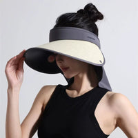 Women's Summer Wide Brim Sun Visor Hat UV Protection Outdoor Sports Empty Top Hat