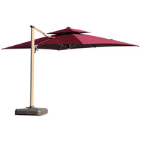 Outdoor Cantilever Patio Umbrella with Aluminum Pole, UV Protection, Square