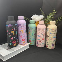 Cartoon Stainless Steel Insulated Water Bottle, Portable Large Capacity Outdoor Sports Flask