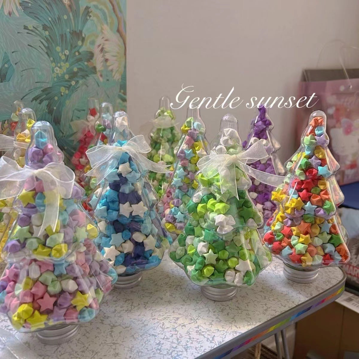 DIY Lucky Star Origami Paper Strips for Wishing Tree, 520 Sheets