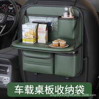 Car Seat Back Organizer with Foldable Table Tray