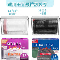 Waterproof Wall-Mounted Garbage Bag Dispenser with Lid for Kitchen Storage and Organization