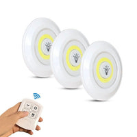 COB Remote Control Touch Sensor Puck Light for Cabinets, Wardrobes, and Night Lighting