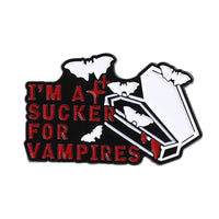 Halloween Horror Theme Enamel Pin Cartoon Coffin Red Letter Bat Alloy Badge Accessory