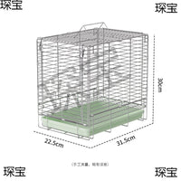 Parrot 304 Stainless Steel Foldable Travel Bird Cage for Budgies Cockatiels Peonies Portable Handheld Cage