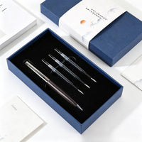 Vintage Ebony & Metal Signature Pen Gift Set with Pouch and Refills