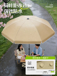 Outdoor Patio Umbrella with UV Protection, Double-Layer Sunshade for Beach, Yard, and Market Stalls
