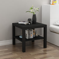 Minimalist Nightstand with Double-Layer Storage, Nordic Style Bedside Table for Bedroom and Hotel