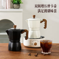 Moka Pot Coffee Maker Set with Electric Ceramic Stove for Home and Outdoor Use