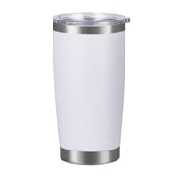 20oz Sublimation Stainless Steel Car Tumbler with Lid, Double-Wall Vacuum Insulated Travel Mug for Hot & Cold Drinks