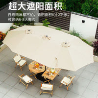Outdoor Patio Umbrella with Sandbag Base for Garden, Balcony, Cafe, and Commercial Use