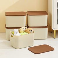 Stackable Storage Box with Lid for Toys, Cosmetics, and Clothing