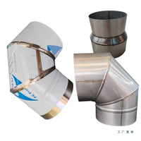 Stainless Steel Chimney Pipe Elbow for Wood Stoves and Boilers, Thickened Exhaust Vent