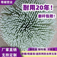100-Pack Fiberglass Greenhouse Hoops Solid Rods for Agricultural Vegetable High-Strength Bonsai Insulation Seedling Support