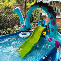 Inflatable Pool Slide for Kids, Outdoor Villa Yard Water Park Fun, Compatible with Inflatable Bracket Pools