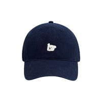 Japanese Retro Embroidered Puppy Baseball Cap for Women, Korean Style Wide Brim Adjustable Couple's Duckbill Hat
