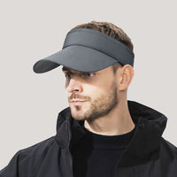 Summer High-Elastic Running Cycling Sun Visor Hat for Men and Women, Outdoor Sports Ice Silk Sun Protection Cap
