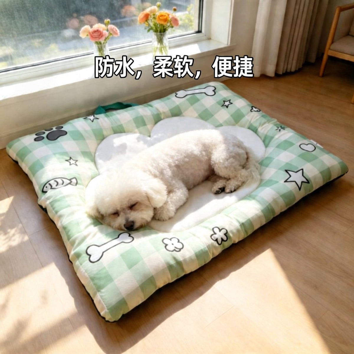 Waterproof Cooling Pet Mat for Small to Medium Dogs and Cats, Portable All-Season Pet Bed