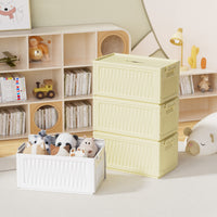 Ins-Style Foldable Industrial Storage Box with Lid for Home Organization and Moving