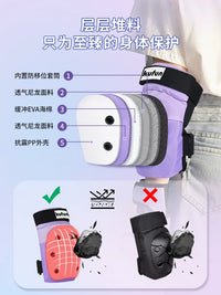 Kufeng Skateboard Protective Gear Set with Helmet, Knee Pads, and Hip Pads for Kids and Adults