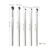 5-Piece Weasel Hair Nose Shadow and Eyeliner Brush Set for Contouring and Blending
