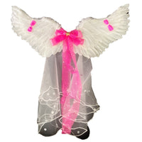 Light-Up Feather Wing Shawl Set for Adults & Kids - Halloween & Christmas Costume Accessory