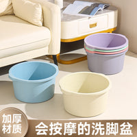 Portable Foot Spa Basin with Massage Points, Thickened Plastic Foot Soaking Tub for Home Use