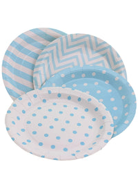 Disposable Paper Plates for Parties, Picnics, and Desserts - Round and Square Designs