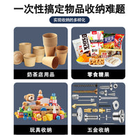 Multi-Compartment Plastic Bar Counter Organizer for Coffee & Milk Tea Shops, Kitchen Storage Rack