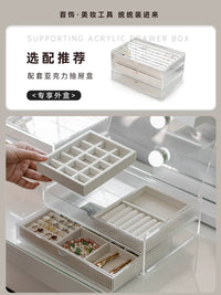 Jewelry Box Drawer Organizer Tray with Dividers for Earrings, Necklaces, Rings, and Accessories