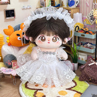 20cm Cotton Doll Clothes Set with Headwear for Plush Dolls
