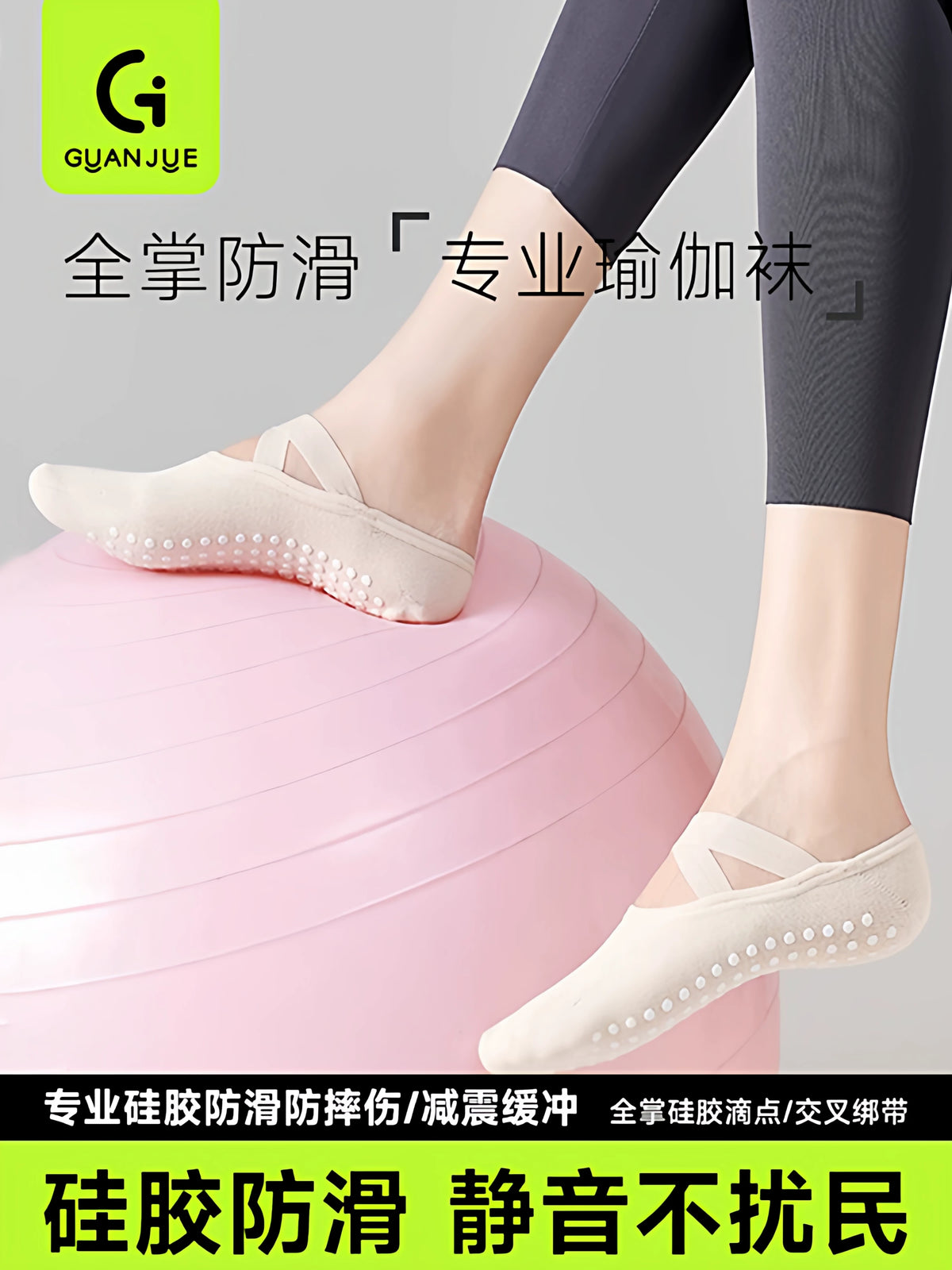 Non-Slip Yoga Pilates Socks for Women - Thin Summer Athletic Training Fitness Grip Socks