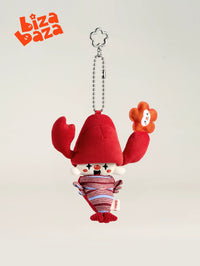 Bizabaza Plush Interactive Doll Keychain for Bags, Cute Bebe Flower Pendant Gift for Girlfriend