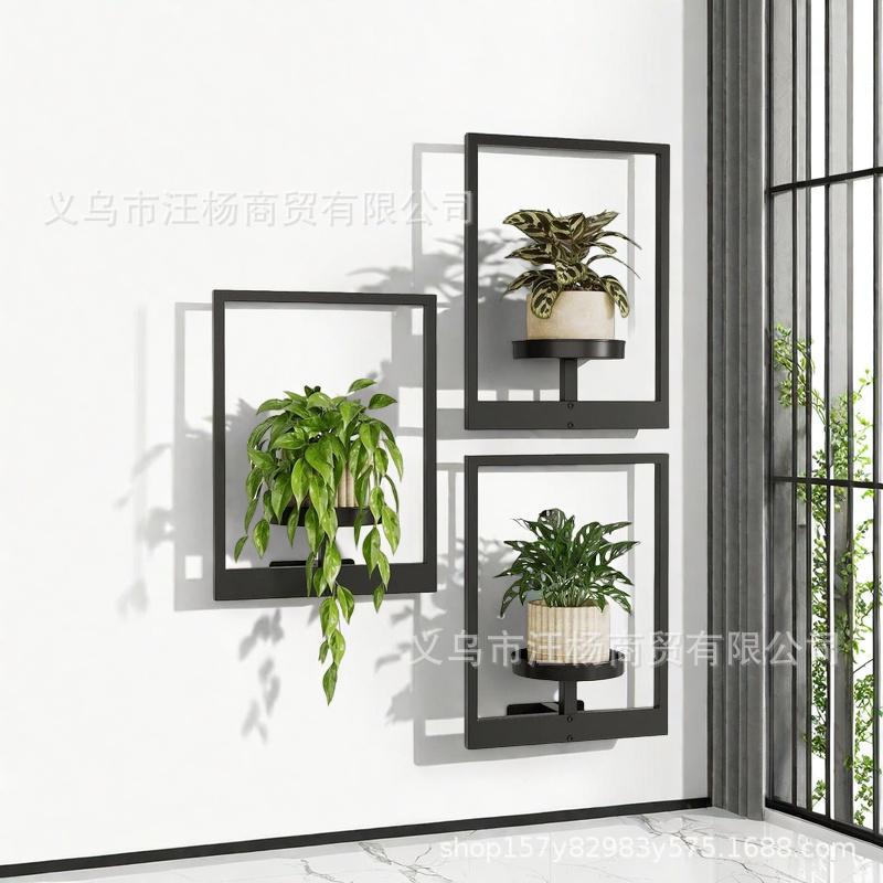 Wall-Mounted Planter Holder for Indoor Outdoor Plant Display