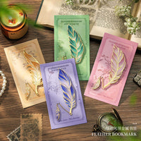 Feather Bookmark Gift Set for Students and Friends, Elegant Small Reward Gift for Graduation, Birthday, or Classmates
