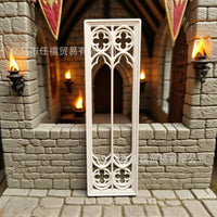 DIY Dollhouse Gothic Window Model for Miniature Scenes